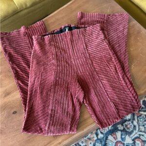 Free People slim pull on velvet flares